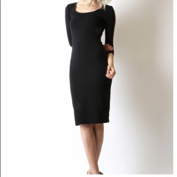 Midi Black Dress - Picture 2 of 2